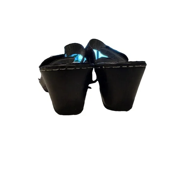 Alegria Women's Sandals 38 US‎ 8 Purple Black Wedge Comfort Adjustable Straps - Picture 5 of 9